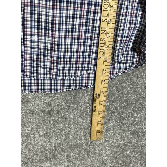 Peter Millar Crown Button Up Shirt Mens Size Medium Stretch‎ Plaid Long Sleeve - Picture 8 of 10
